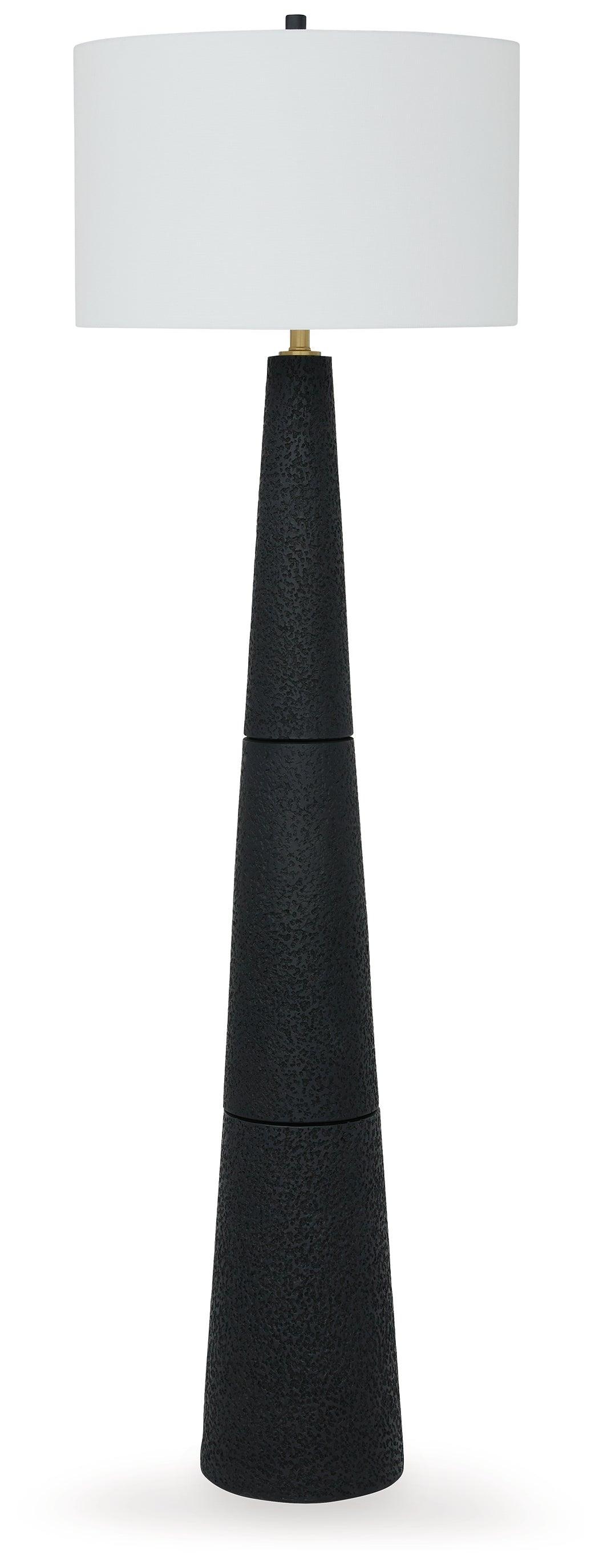 Hallburg Black Floor Lamp - Ella Furniture