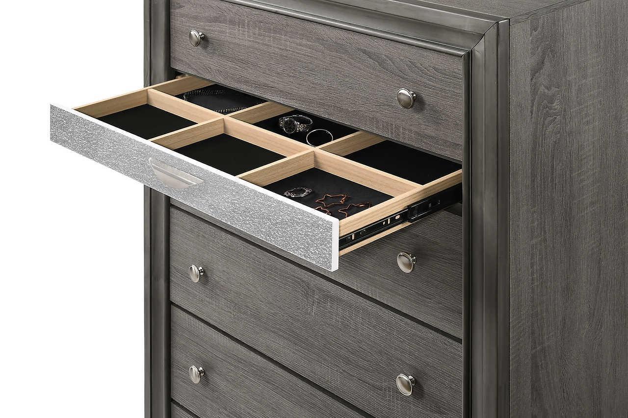 Hannah Grey Nightstand - Ella Furniture