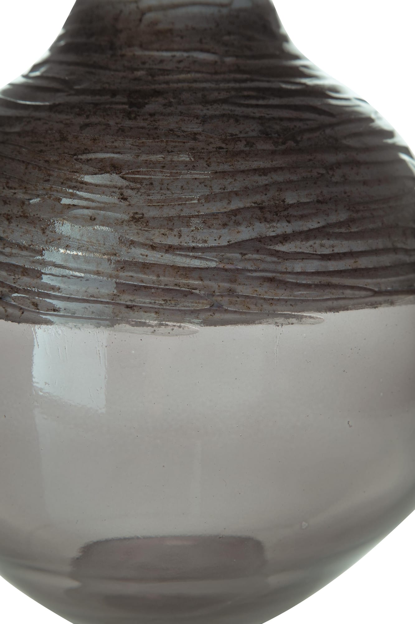 Harpwick Iridescent Gray Vase finish detail
