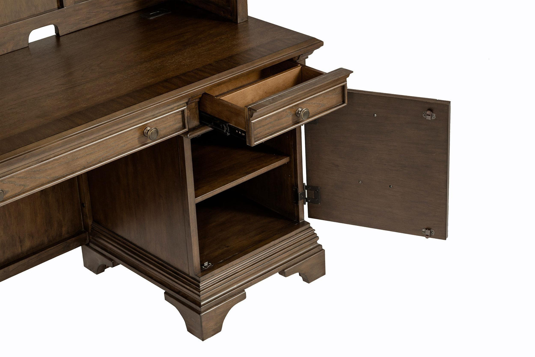 HARTSHILL COLLECTION Hartshill Credenza with Hutch Burnished Oak 881283 - Ella Furniture