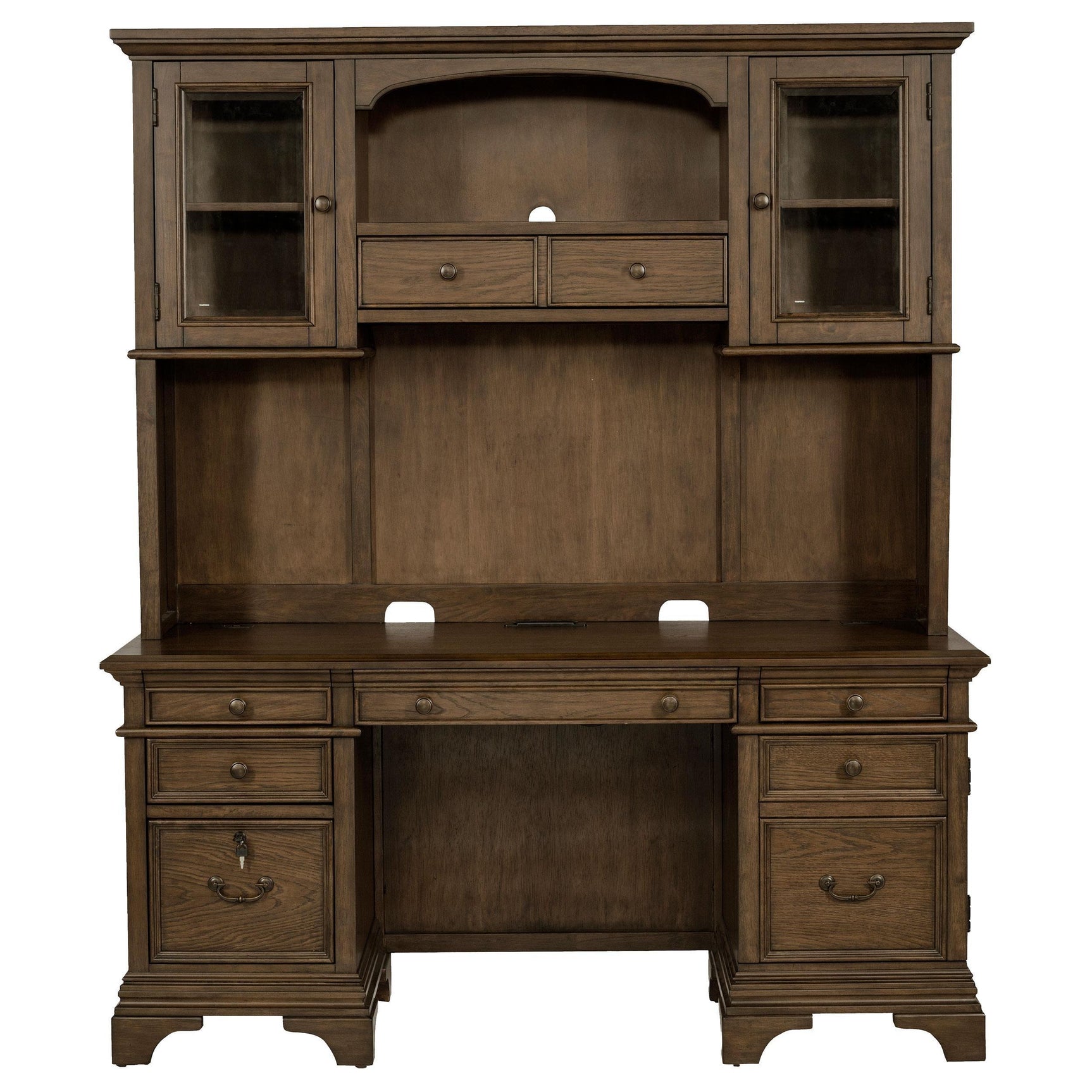 HARTSHILL COLLECTION Hartshill Credenza with Hutch Burnished Oak 881283 - Ella Furniture