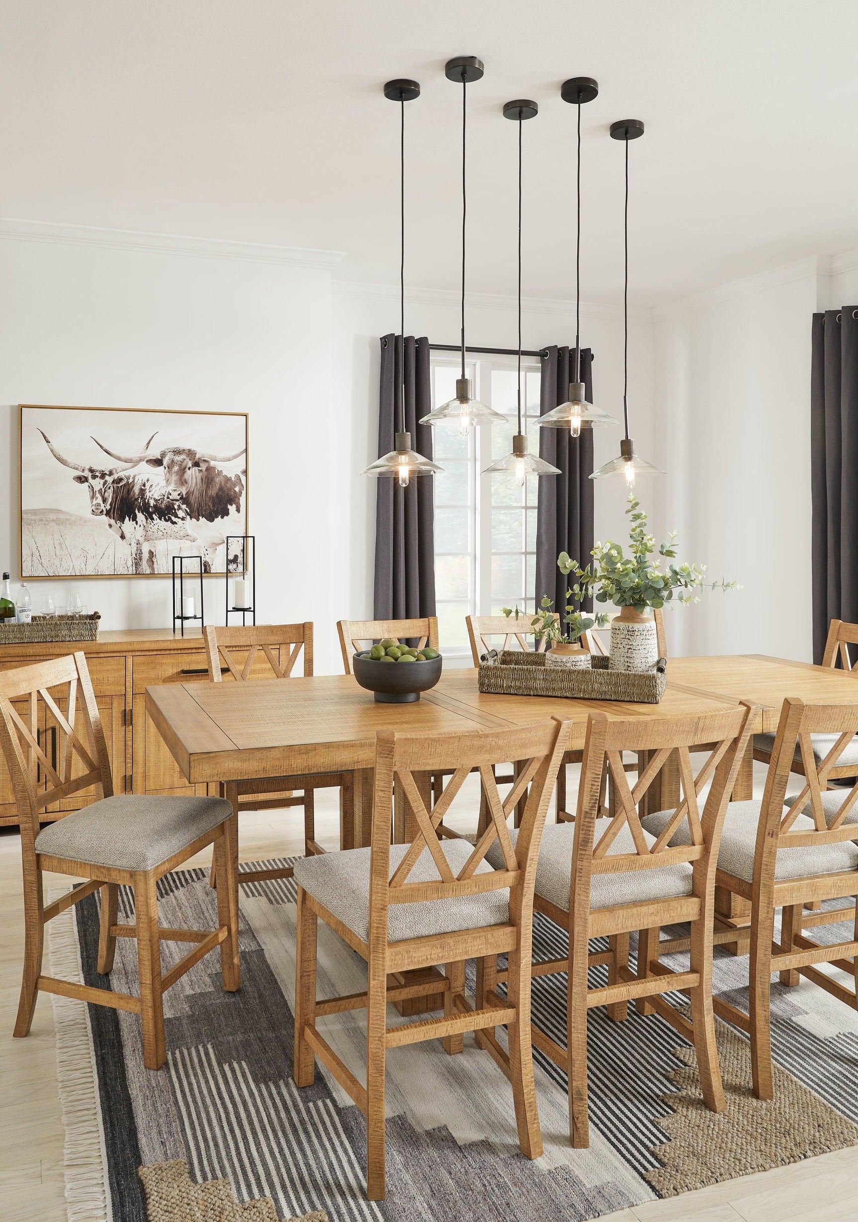 Havonplane Brown Counter Height Dining Extension Table - Ella Furniture