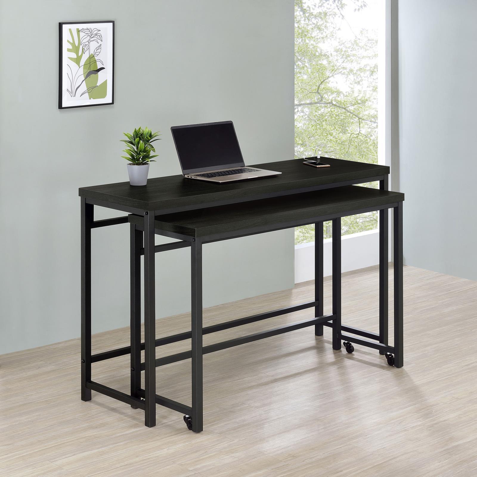 Hawes 4-Piece Multipurpose Counter Height Table Set Black 182724 - Ella Furniture