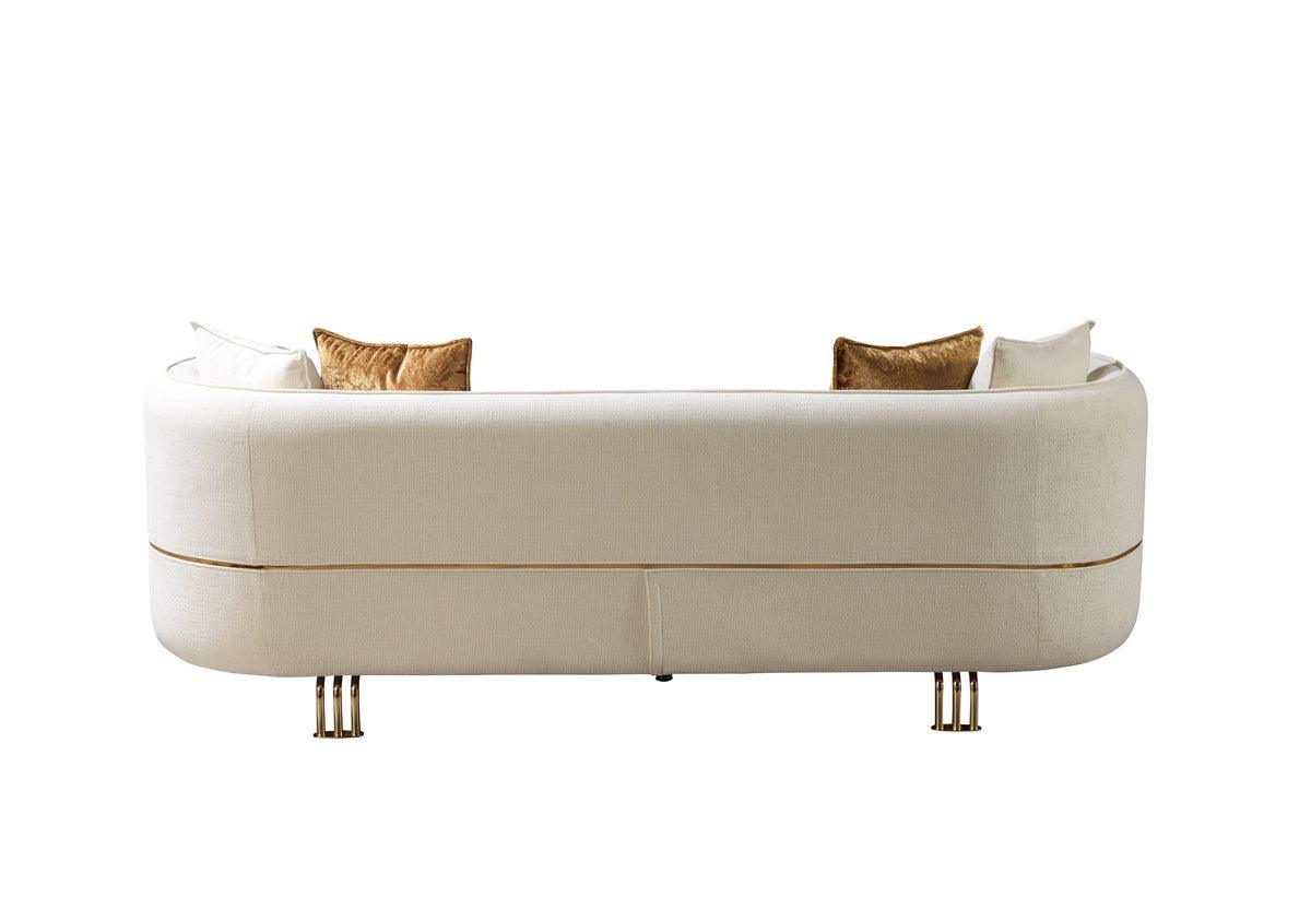 Helena Ivory Velvet Sofa & Loveseat - Ella Furniture