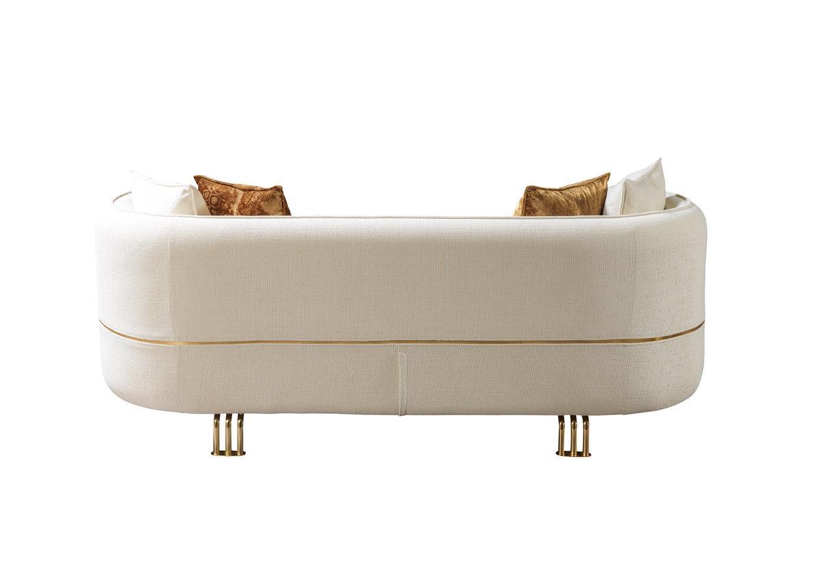 Helena Ivory Velvet Sofa & Loveseat - Ella Furniture