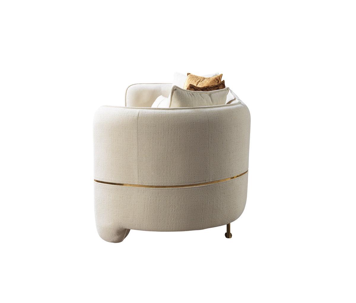 Helena Ivory Velvet Sofa & Loveseat - Ella Furniture