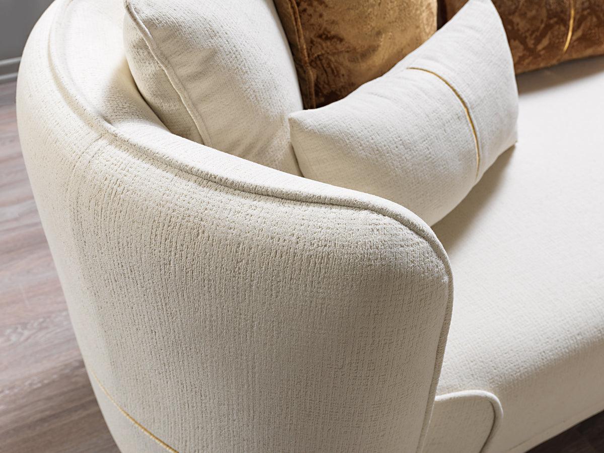 Helena Ivory Velvet Sofa & Loveseat - Ella Furniture