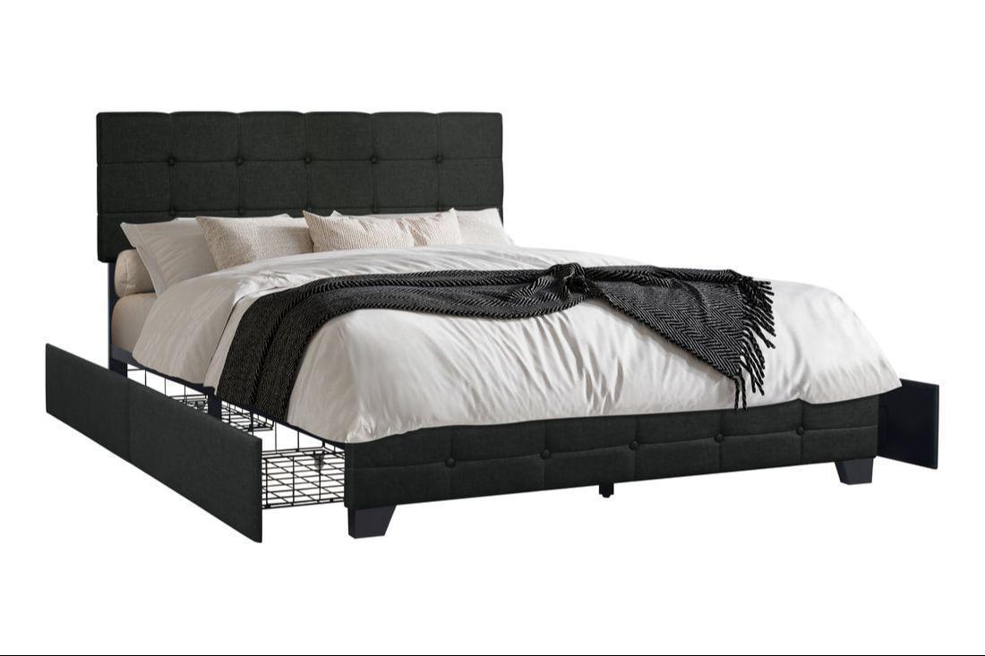 Hectic Black Platform King Bed