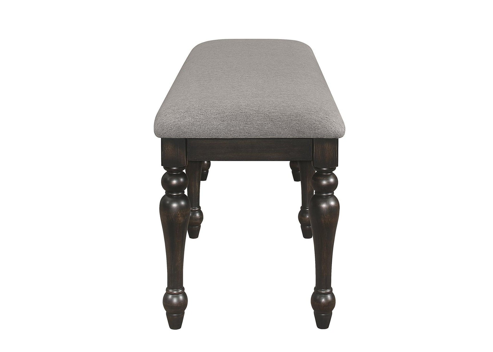 Hilara Brown/Gray Modern Solid Wood And Veneers Fabric Upholstered Dining Room Set - Ella Furniture