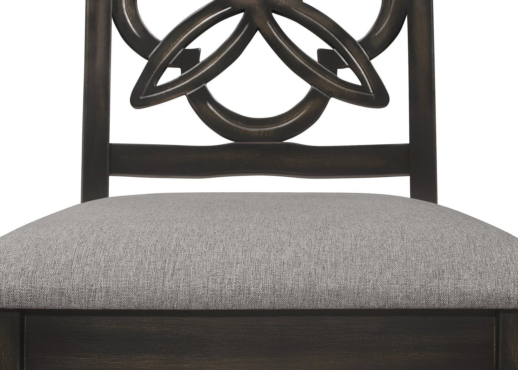 Hilara Brown/Gray Modern Solid Wood And Veneers Fabric Upholstered Dining Room Set - Ella Furniture