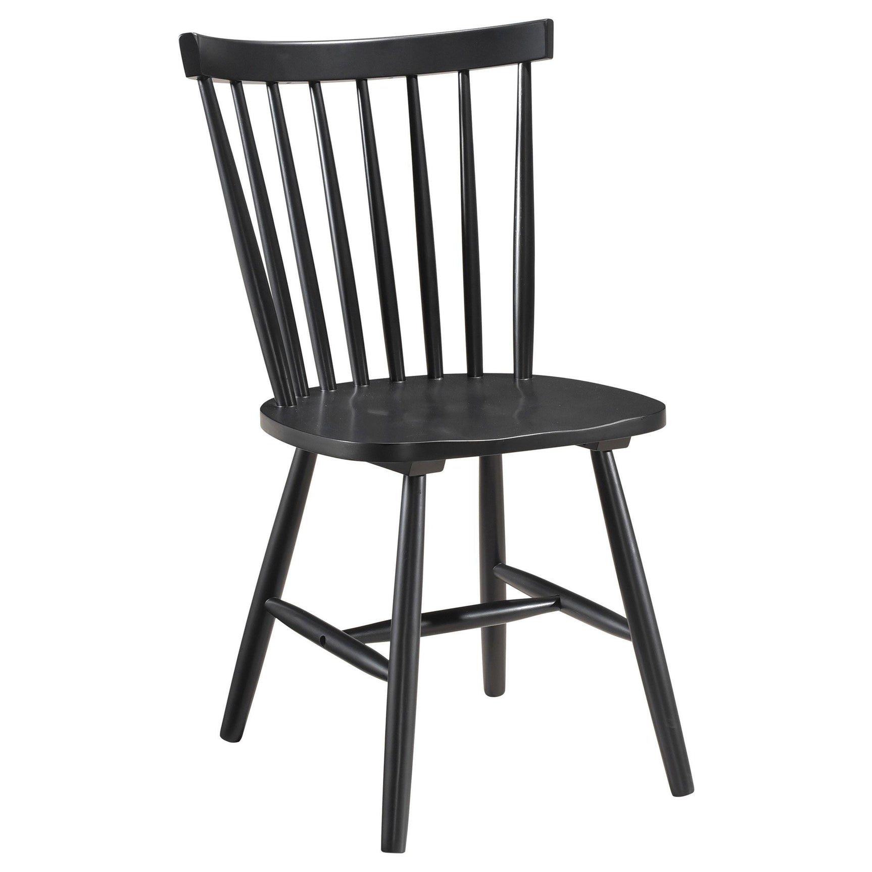 Hollyoak Windsor Wood Dining Side Chair Black (Set of 2) 183042 - Ella Furniture