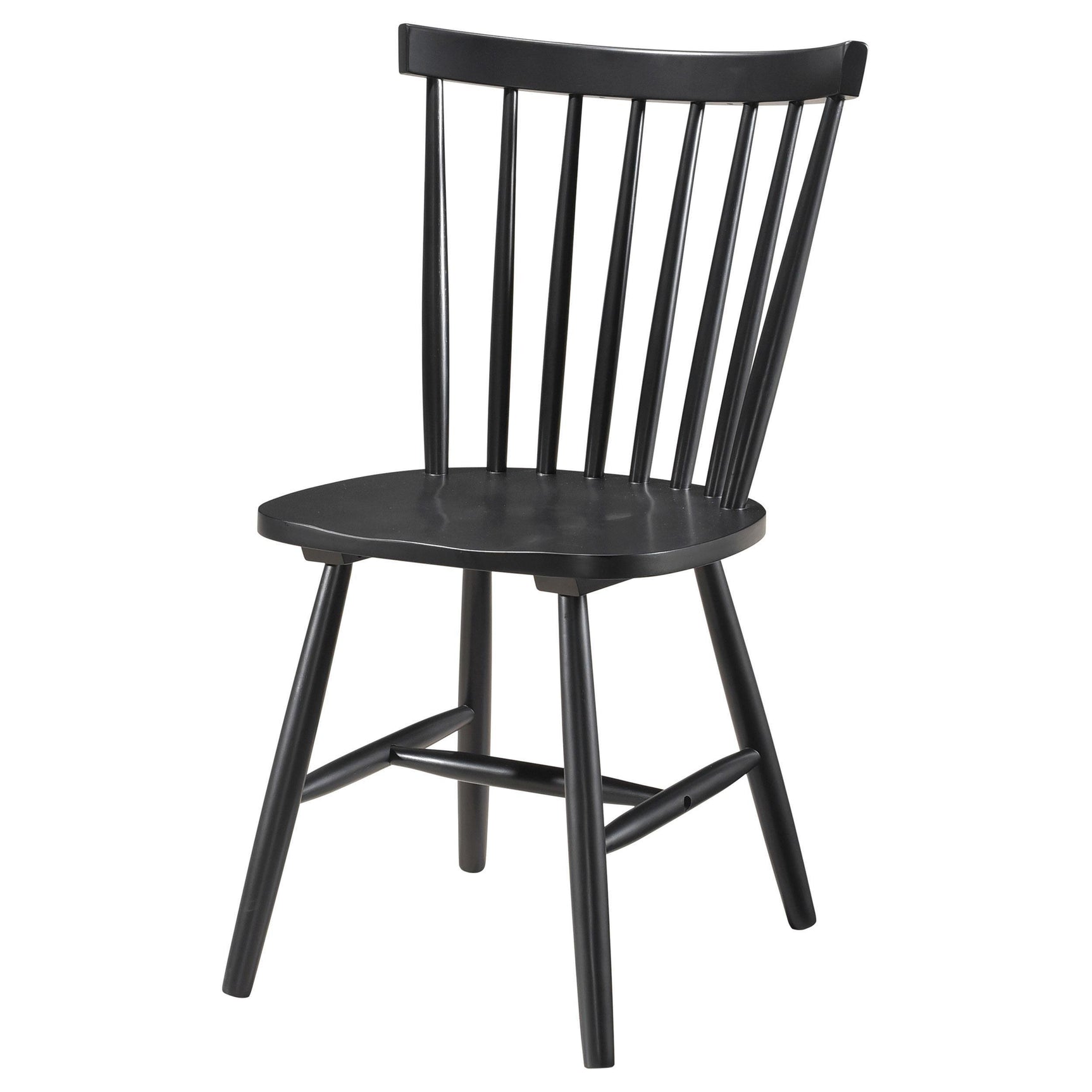 Hollyoak Windsor Wood Dining Side Chair Black (Set of 2) 183042 - Ella Furniture