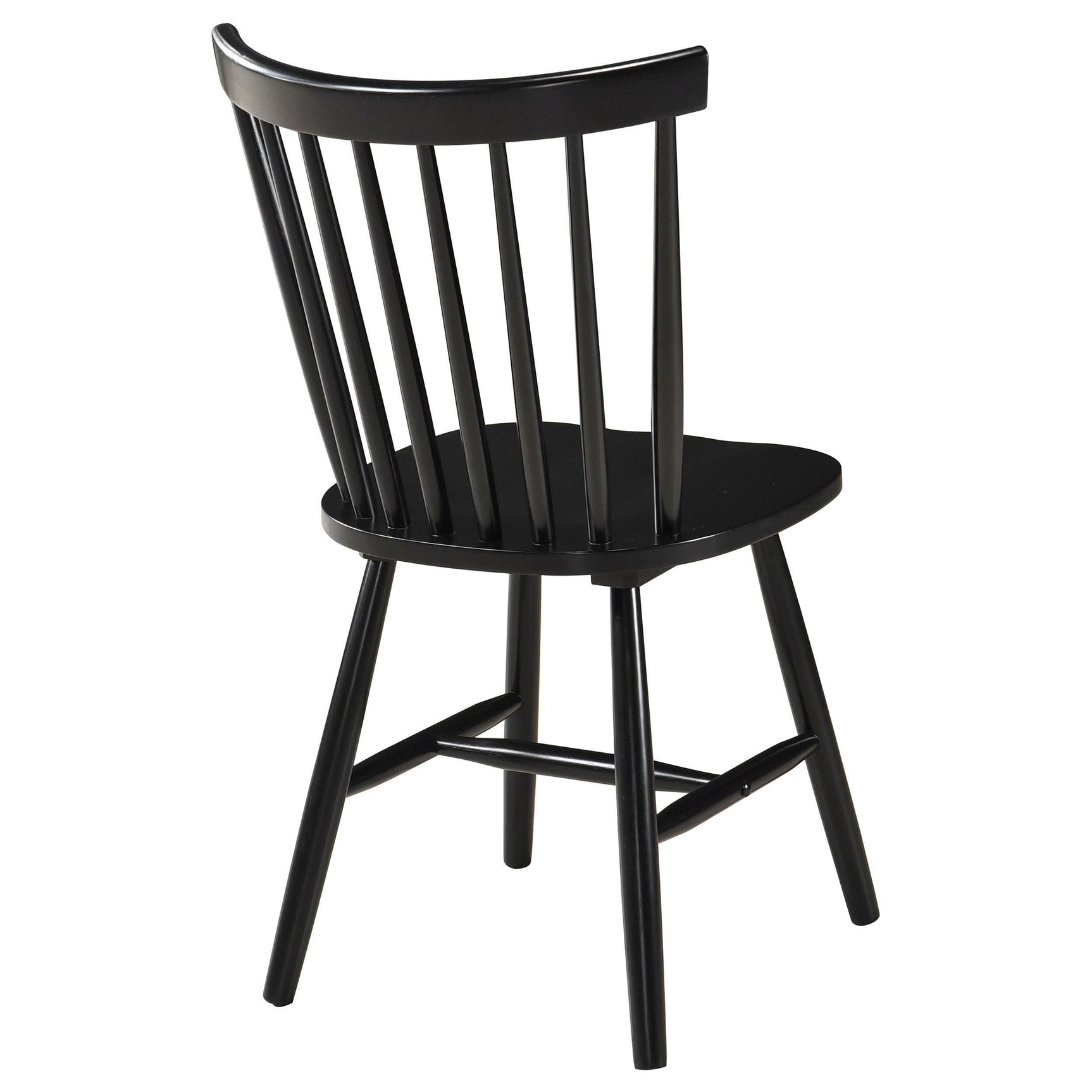 Hollyoak Windsor Wood Dining Side Chair Black (Set of 2) 183042 - Ella Furniture