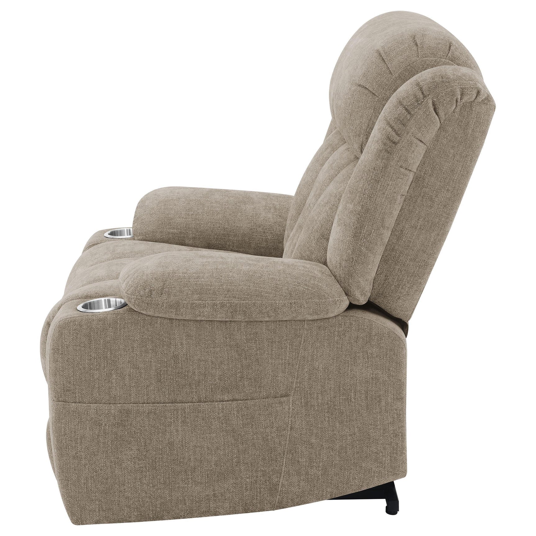Houston Upholstered Power Lift Recliner Chair Camel 602274P - Ella Furniture