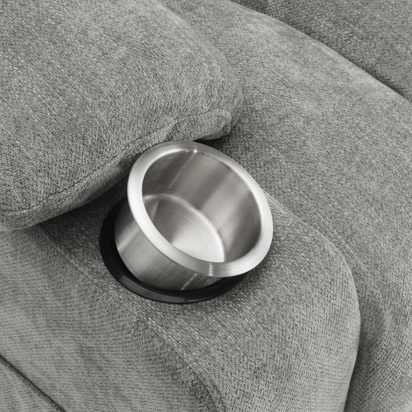 Houston Upholstered Power Lift Recliner Grey 602284P - Ella Furniture