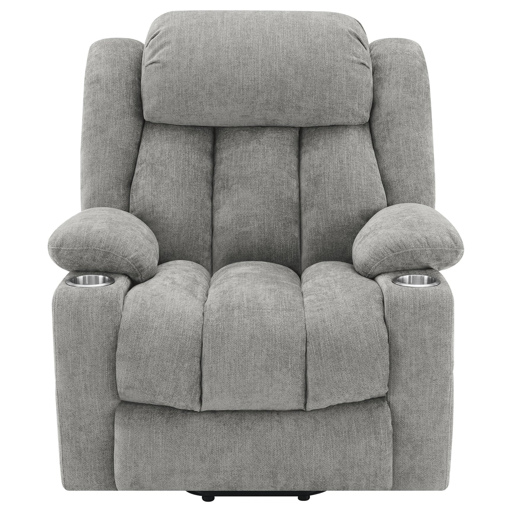 Houston Upholstered Power Lift Recliner Grey 602284P - Ella Furniture