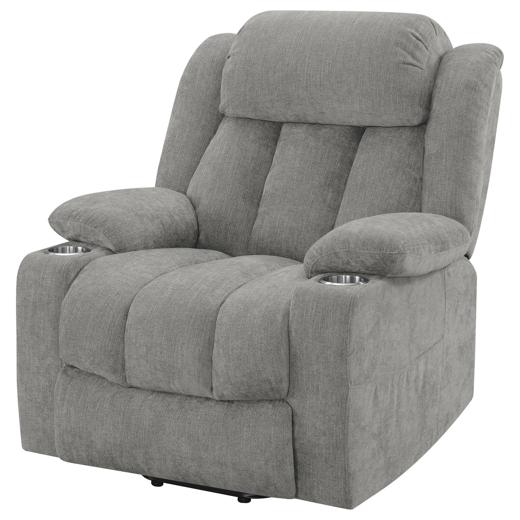 Houston Upholstered Power Lift Recliner Grey 602284P - Ella Furniture