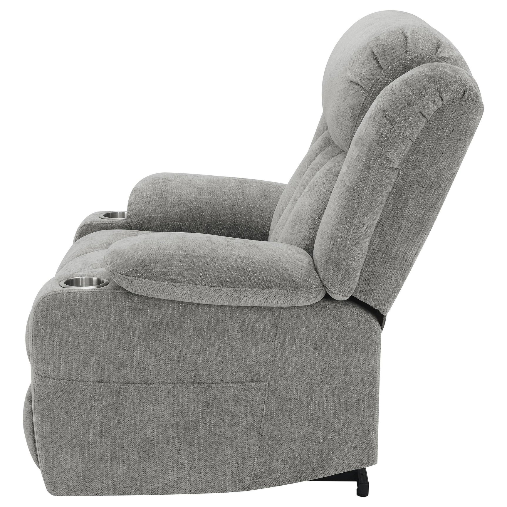 Houston Upholstered Power Lift Recliner Grey 602284P - Ella Furniture