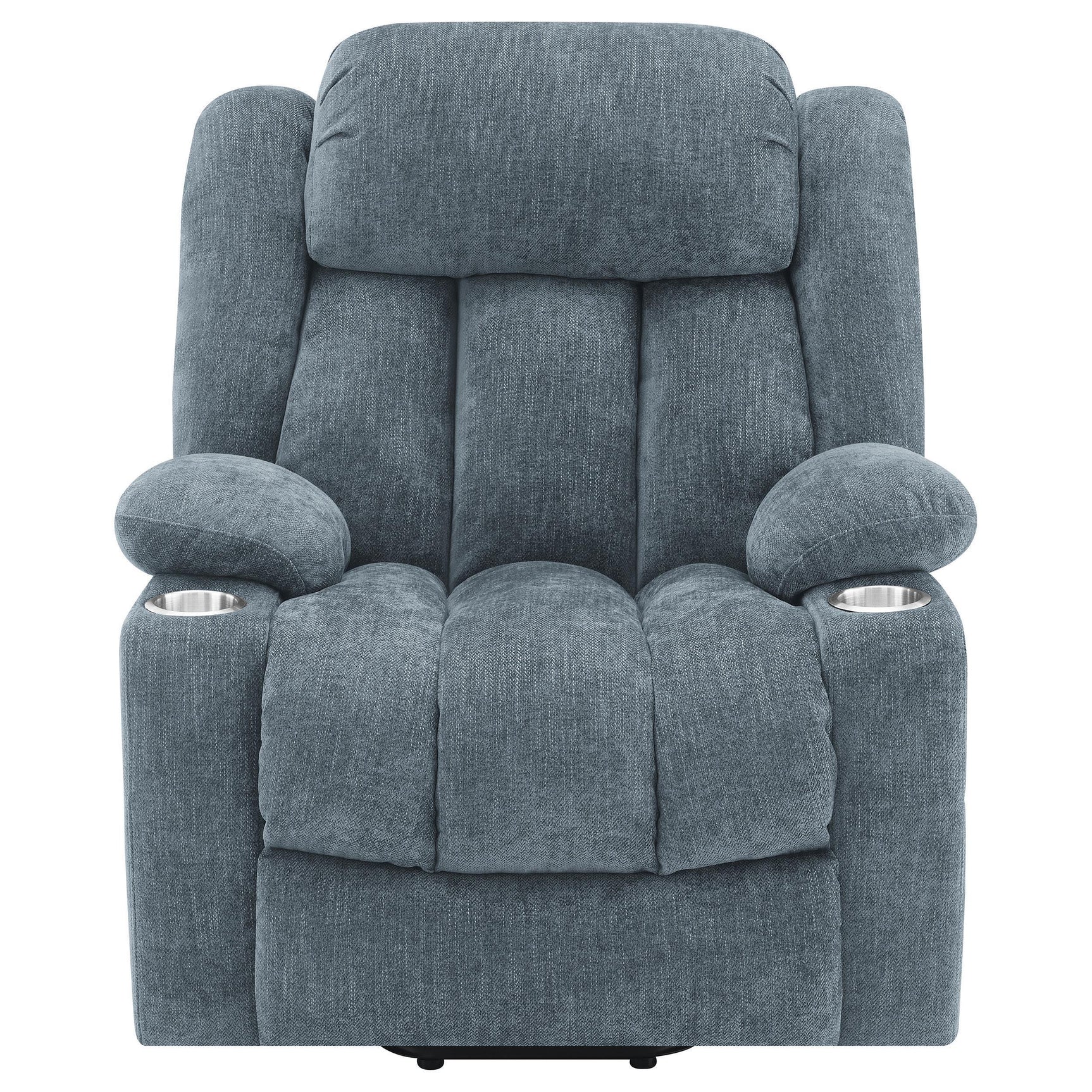 Houston Upholstered Power Lift Recliner Slate Blue 602294P - Ella Furniture