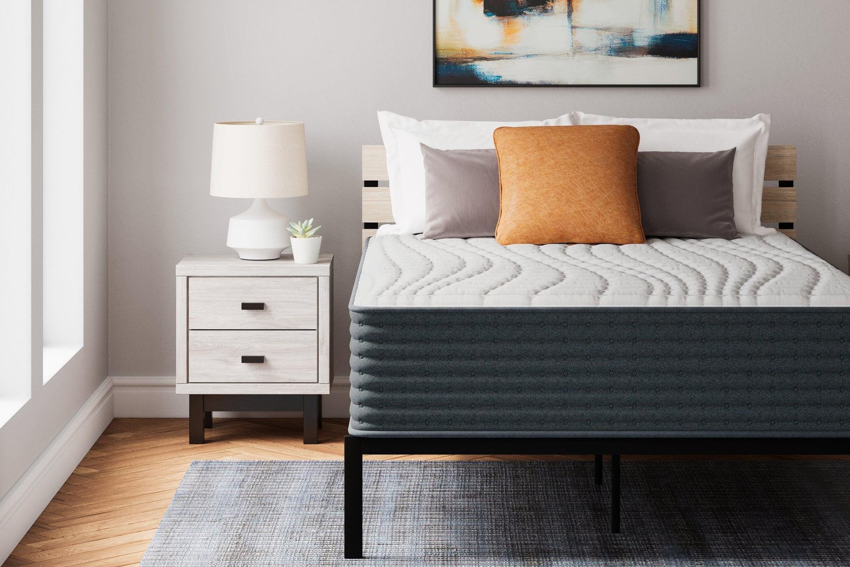 Hybrid 1400 White Queen Mattress - Ella Furniture