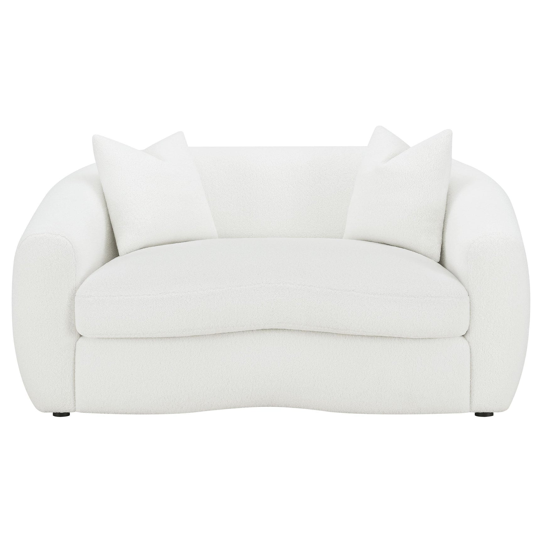 ISABELLA COLLECTION Isabella 3-piece Faux Sheepskin Upholstered Sofa Set Natural 509871-S3 - Ella Furniture