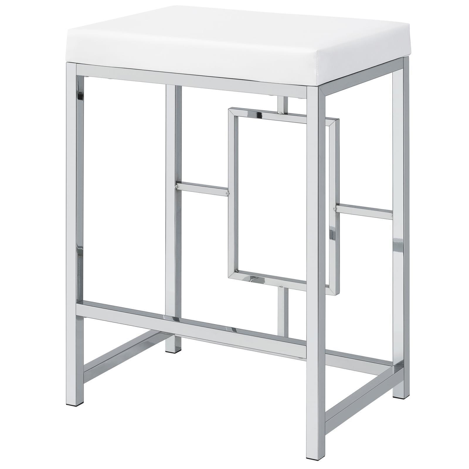 Jackson Jackson 4-Piece Multipurpose Counter Height Table Set White And Chrome 182714 - Ella Furniture