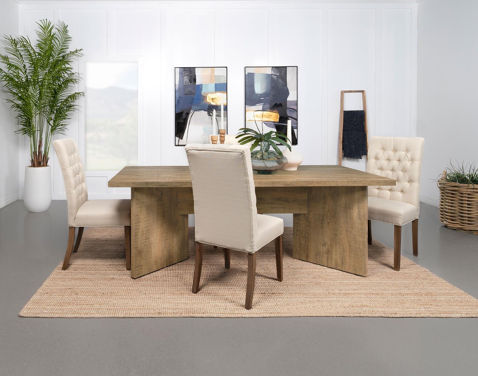 Jamestown Rectangular Engineered Wood Dining Table With Decorative Laminate Mango Brown 183020 - Ella Furniture