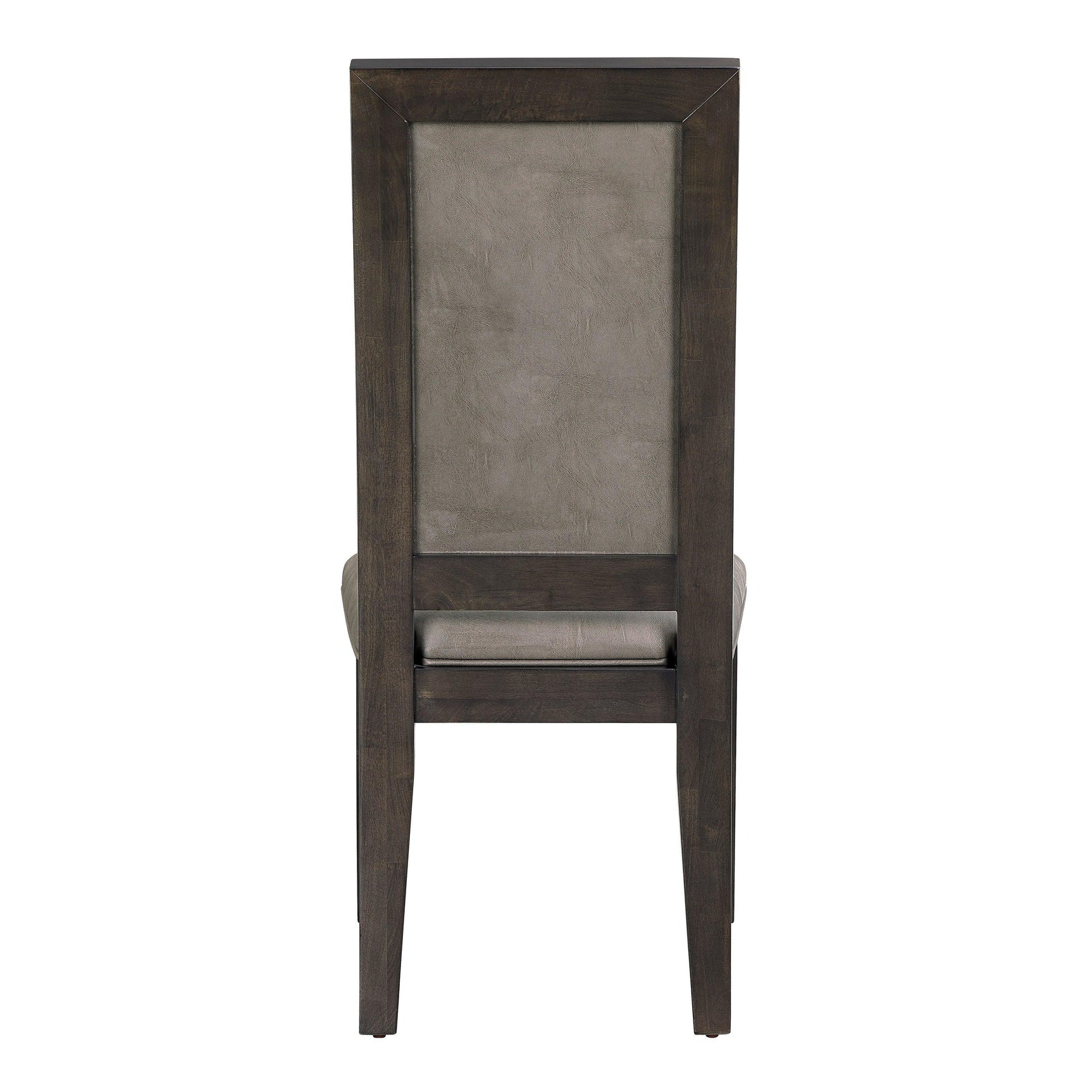 Jeffries Dark Brown Modern Solid Wood And Veneers Faux Leather Round Dining Room Set - Ella Furniture