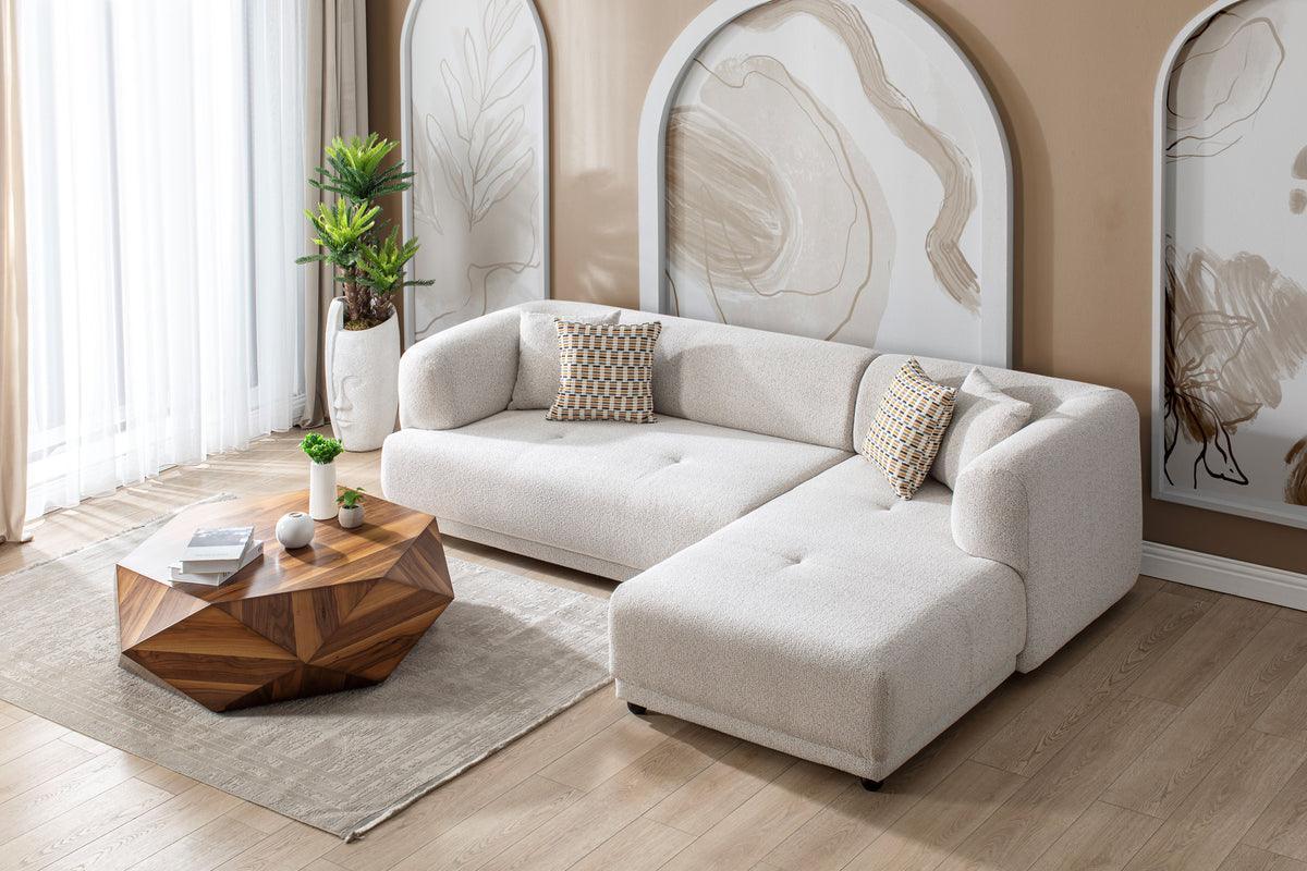 Jenna Ivory 2 Pc Raf Sectional - Ella Furniture