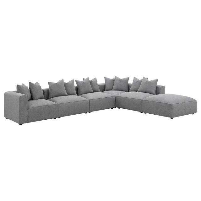 Jennifer Jennifer 6-piece Upholstered Modular Sectional Grey 551594-SET - Ella Furniture