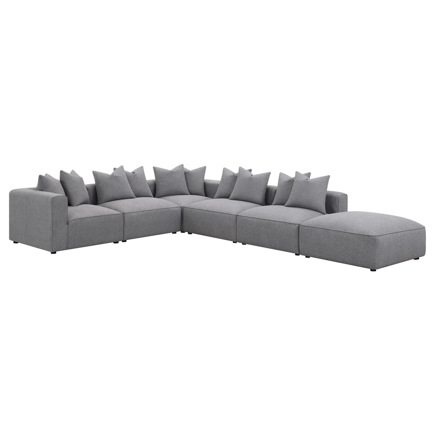 Jennifer Jennifer 6-piece Upholstered Modular Sectional Grey 551594-SET - Ella Furniture