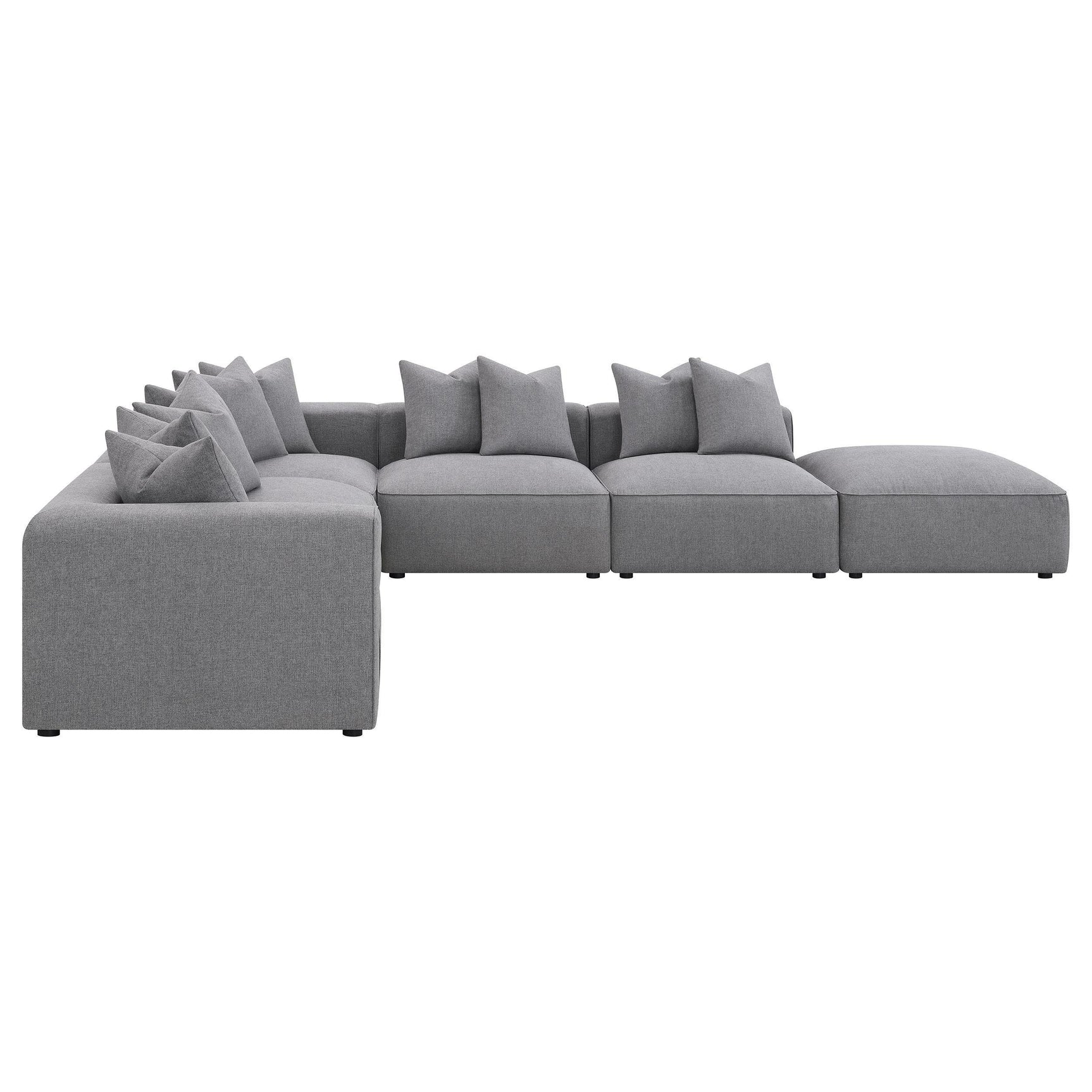 Jennifer Jennifer 6-piece Upholstered Modular Sectional Grey 551594-SET - Ella Furniture