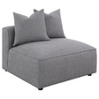 Jennifer Jennifer Upholstered Armless Chair Grey 551594 - Ella Furniture