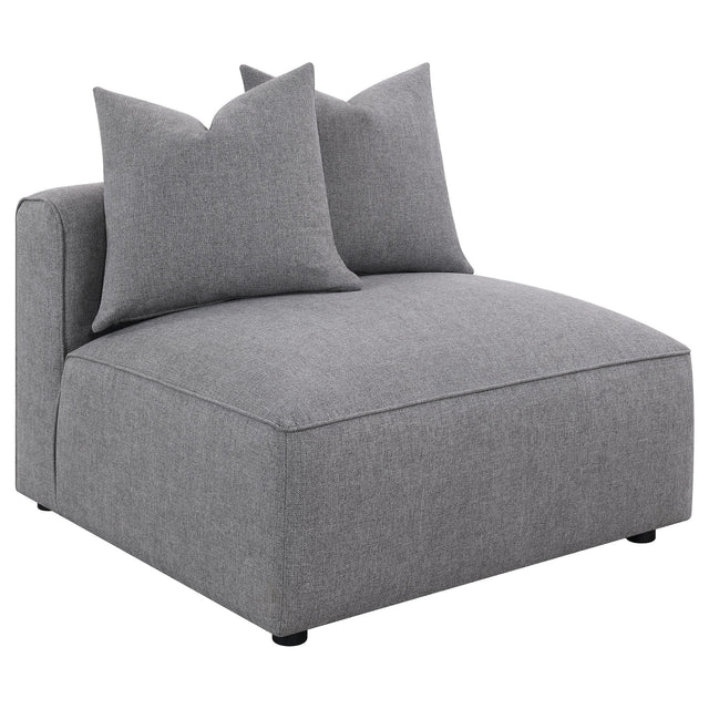 Jennifer Jennifer Upholstered Armless Chair Grey 551594 - Ella Furniture