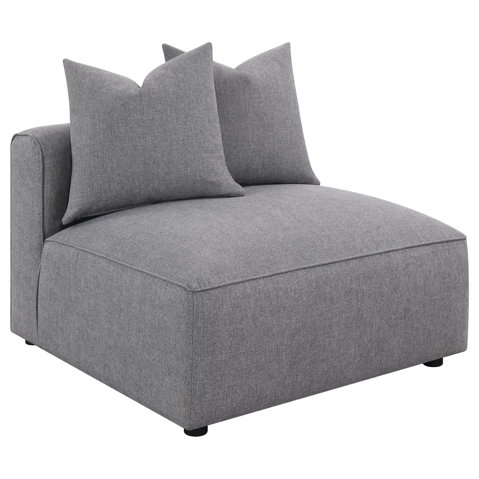 Jennifer Jennifer Upholstered Armless Chair Grey 551594 - Ella Furniture