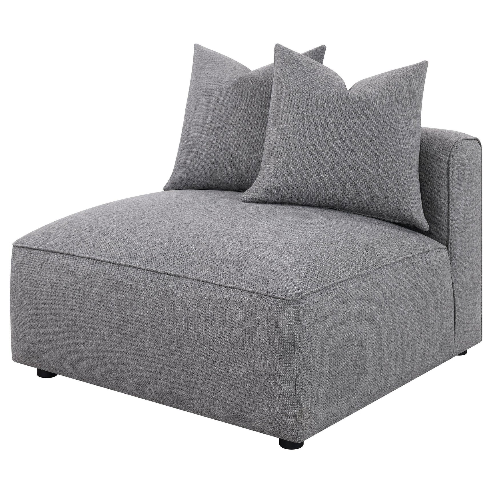 Jennifer Jennifer Upholstered Armless Chair Grey 551594 - Ella Furniture