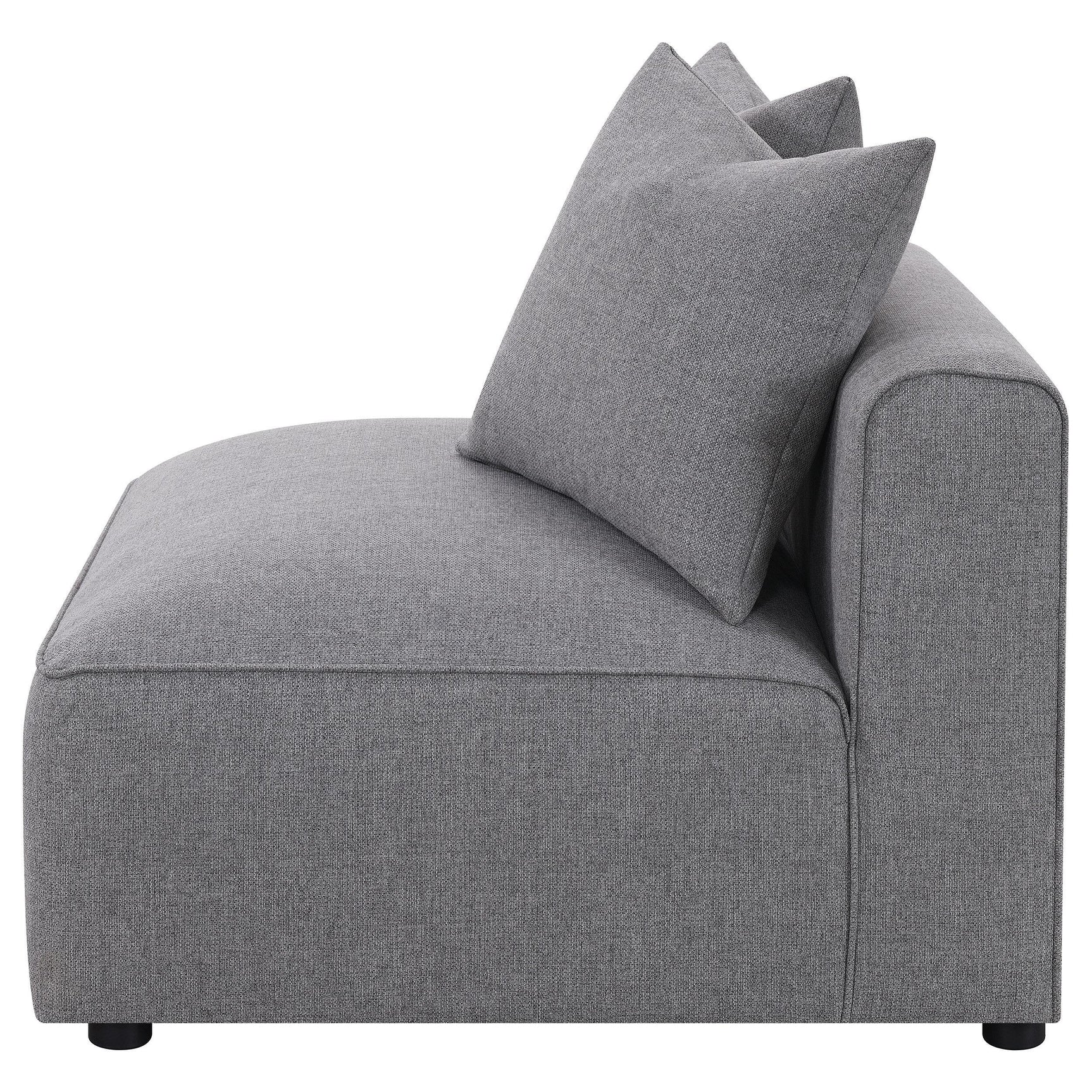 Jennifer Jennifer Upholstered Armless Chair Grey 551594 - Ella Furniture