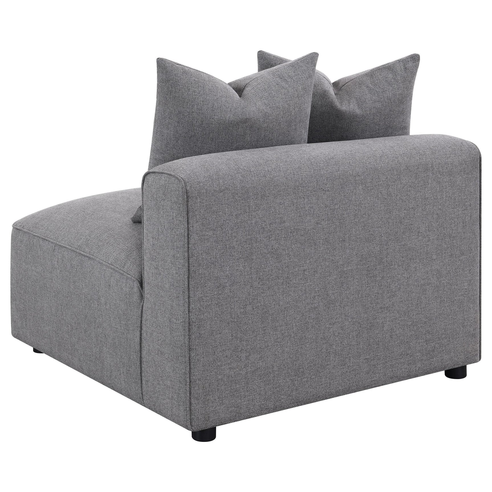Jennifer Jennifer Upholstered Armless Chair Grey 551594 - Ella Furniture