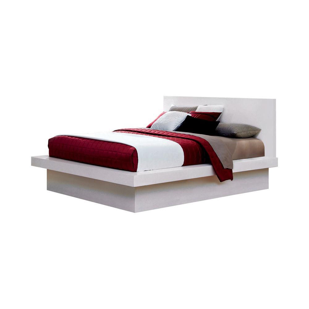 Jessica White Platform With Rail Seating Bedroom Set - Ella Furniture