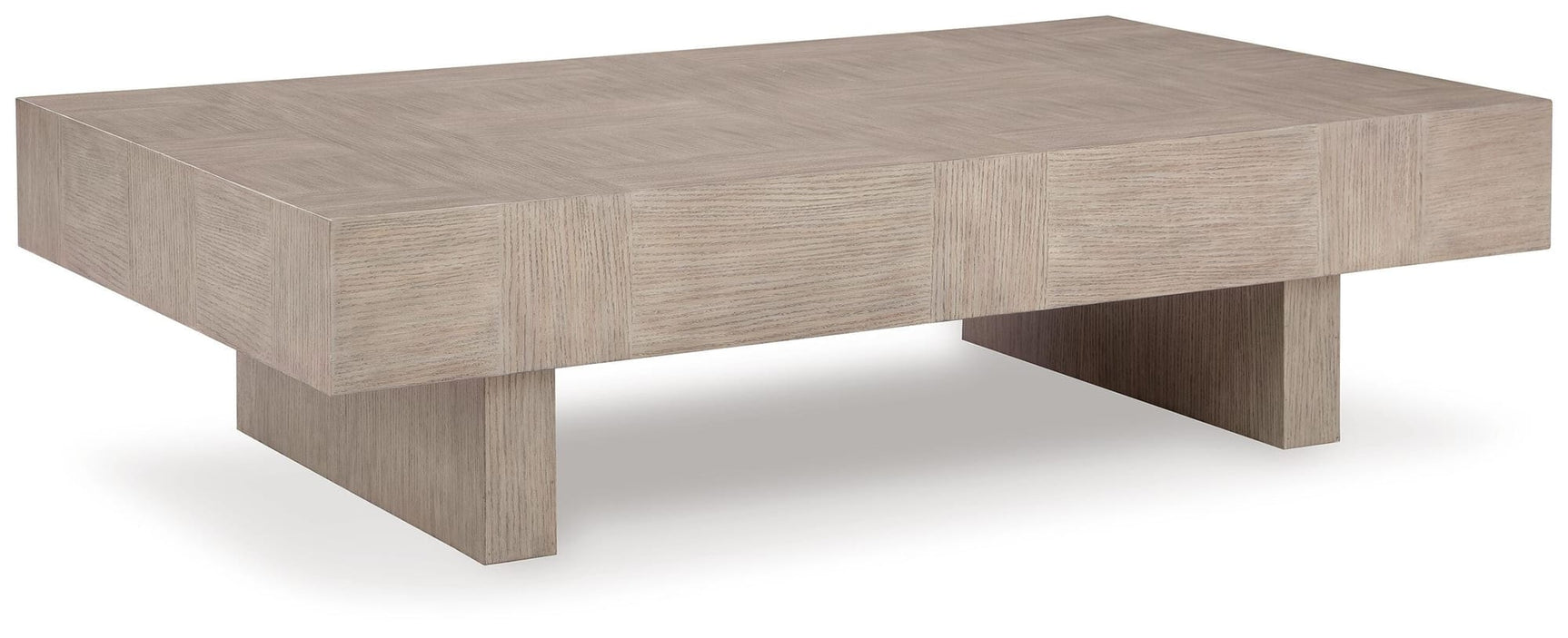 Jorlaina Light Grayish Brown Coffee Table angled view