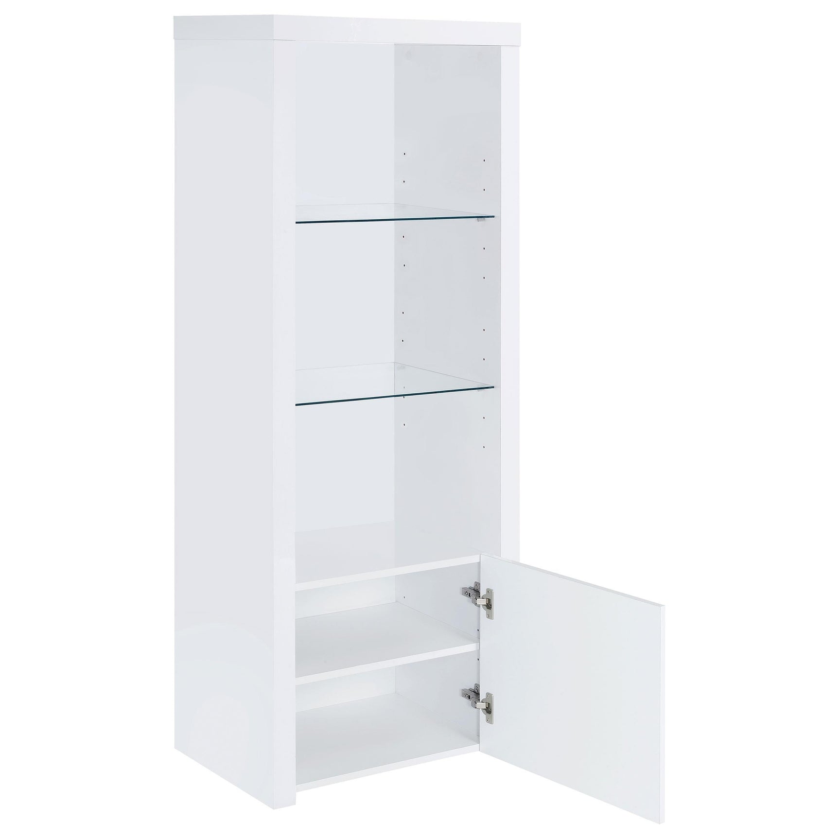 Jude 3-piece 71" TV Entertainment Center White High Gloss 704251-SET - Ella Furniture