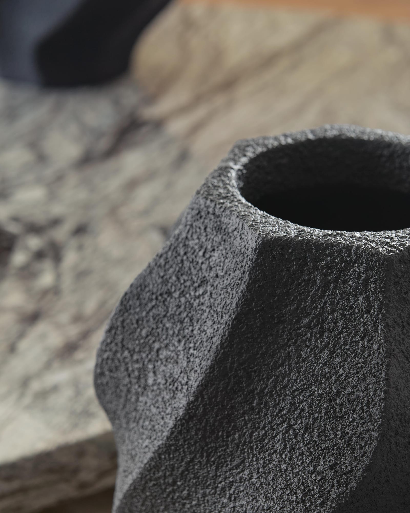 Judworth Black Vase detail view