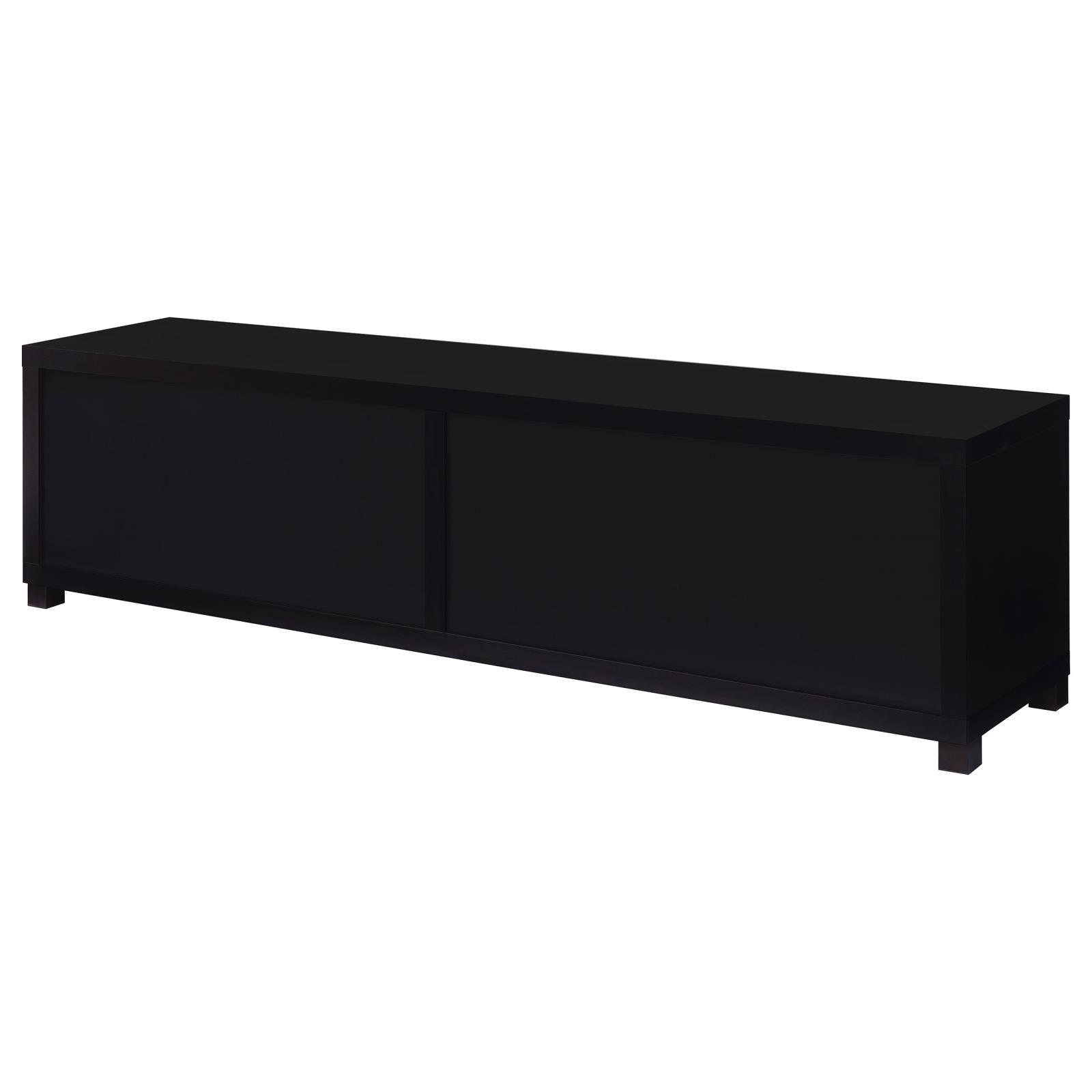 Jupiter 4-Door 79" Tv Stand Media Console With Framed Glass Panels Black 736303 - Ella Furniture