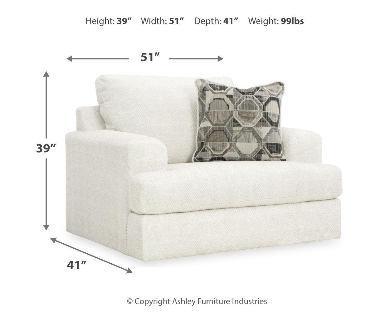 Karinne Linen Chair And Ottoman - Ella Furniture