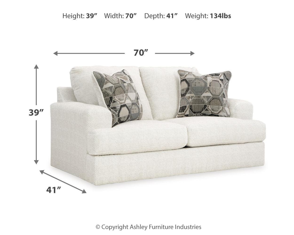 Karinne Linen Sofa, Loveseat, Chair And Ottoman - Ella Furniture