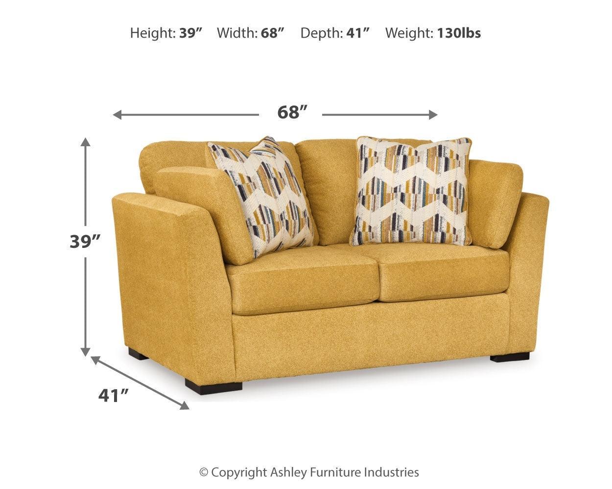 Keerwick Sunflower Sofa, Loveseat, Chair And Ottoman - Ella Furniture