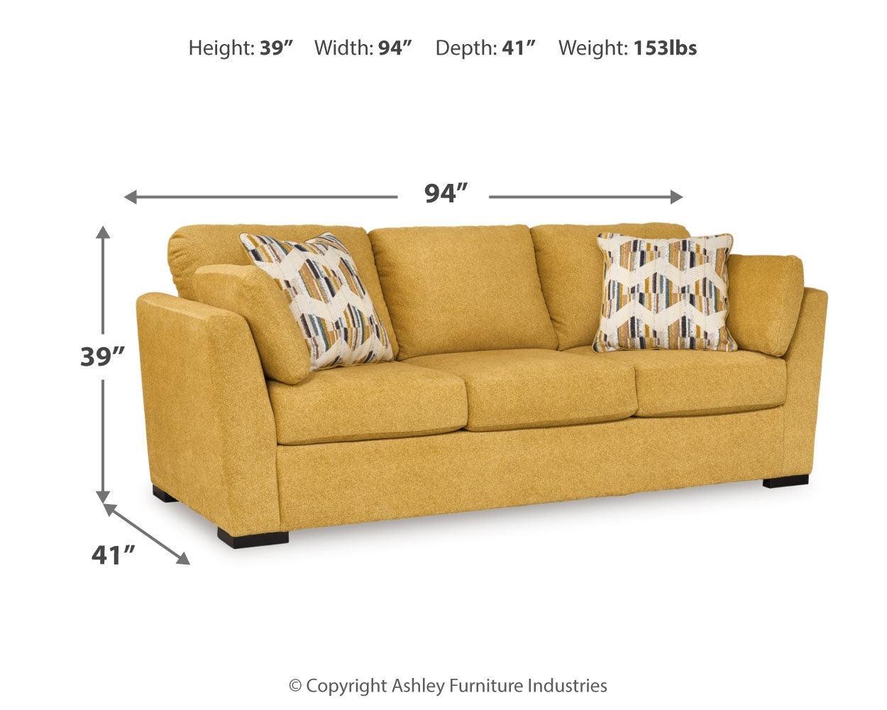 Keerwick Sunflower Sofa, Loveseat, Chair And Ottoman - Ella Furniture