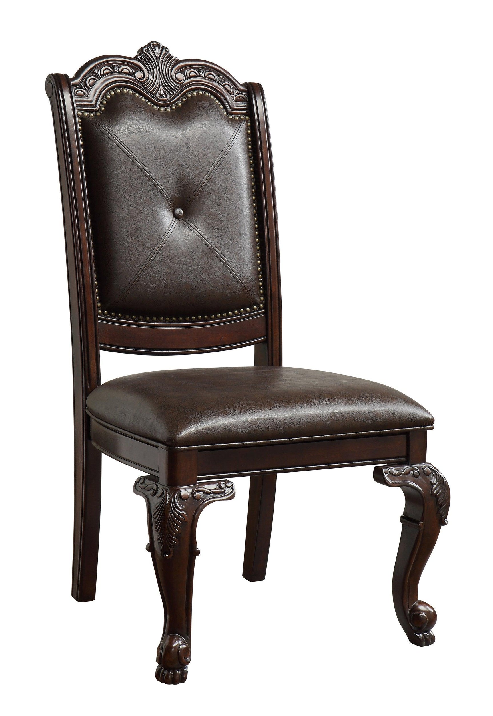 Kiera Brown Traditional Wood Veneers And Solids Formal Extendable Dining Room Set - Ella Furniture