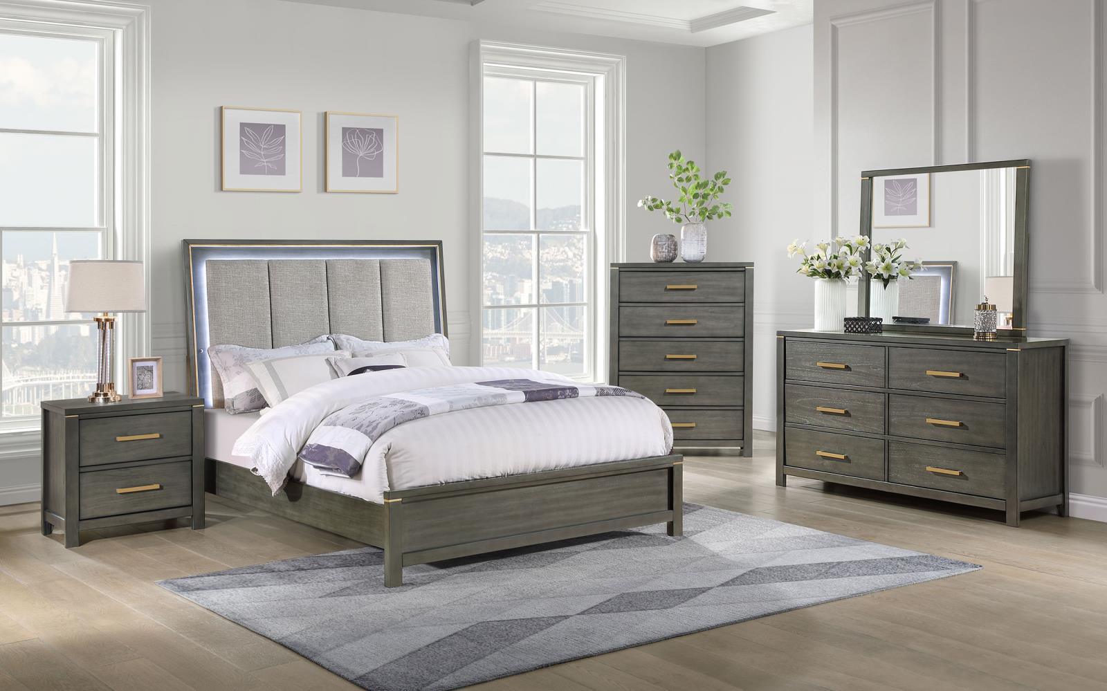 Kieran Dresser Mirror Grey 224744 - Ella Furniture