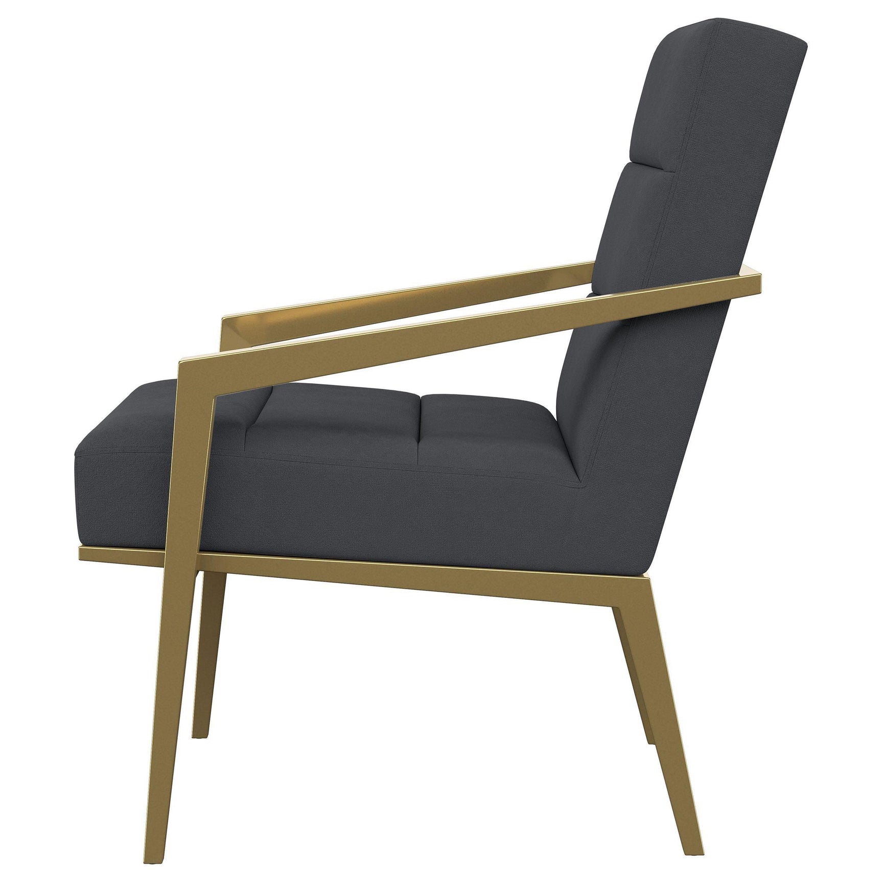 Kirra Upholstered Metal Arm Accent Chair Dark Grey 903144 - Ella Furniture
